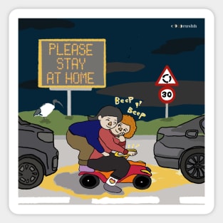 Beep Beep- COVID-19 Stay Home Sticker